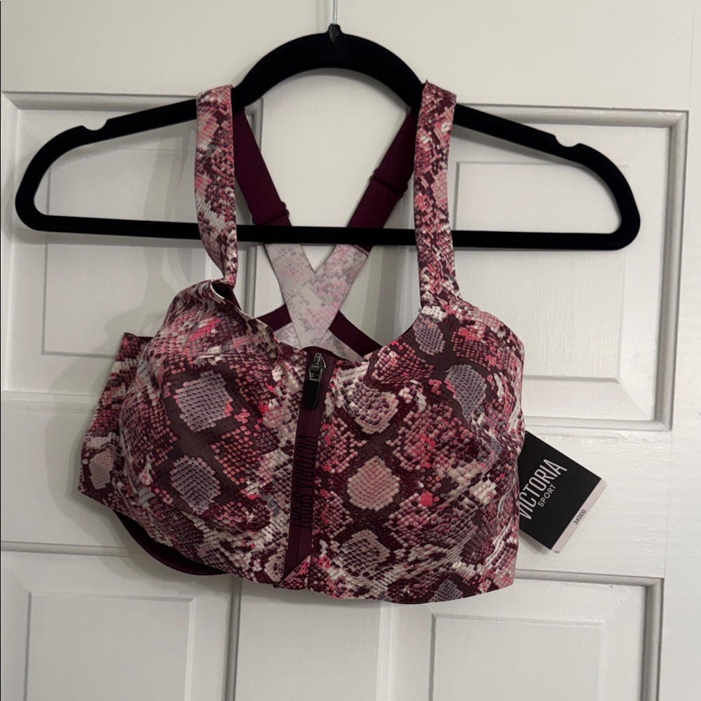 Front Close Snake Print Sports Bra w/ Support